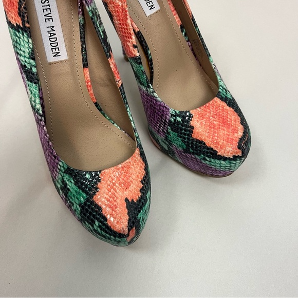 Steven Madden Nala Snake Print Platform Size 8.5 - Picture 2 of 11
